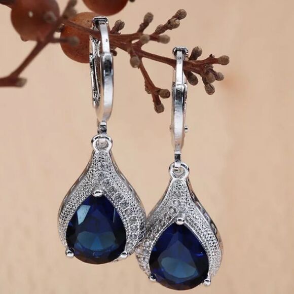 The Inspiration Drop Earrings 925 topaz - Picture 1 of 9